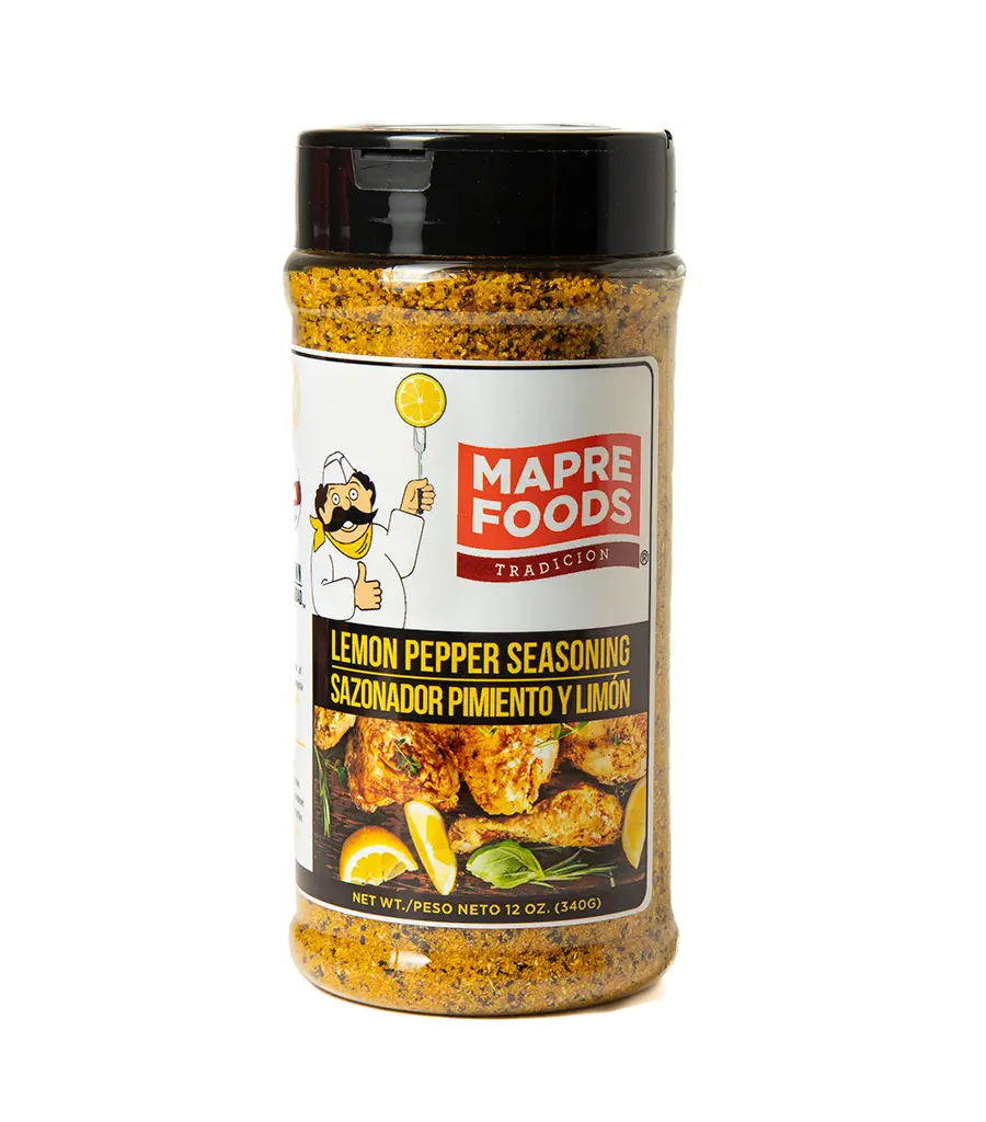 MAPRE FOODS - LEMON PEPPER SEASONING 12 OZ (12 JARS PER BOX)