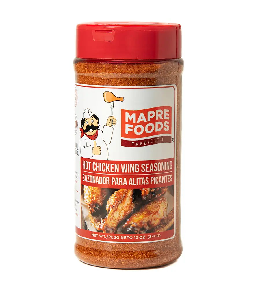 MAPRE FOODS - HOT CHICKEN WING SEASONING 12 OZ (12 JARS PER BOX)